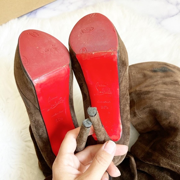 Christian Louboutin Brown Heeled Boots - Picture 12 of 12